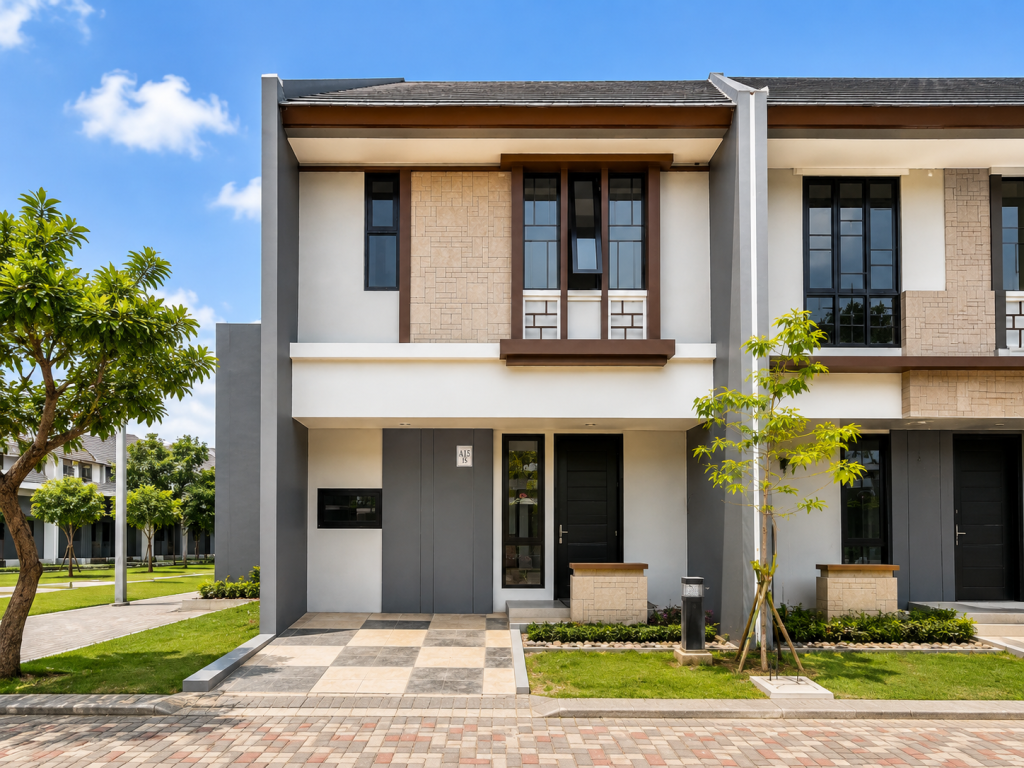 Rumah modern dua lantai di BSD Tangerang